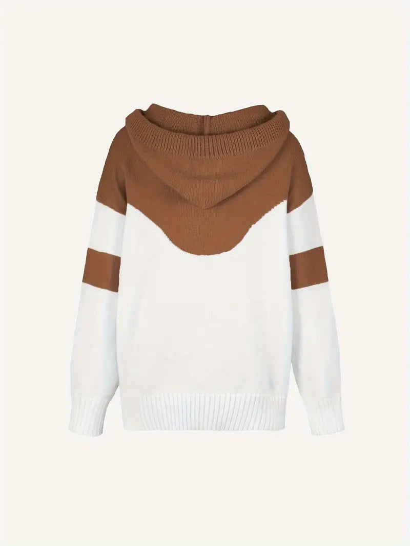 Pinky - Pullover a blocchi con cappuccio
