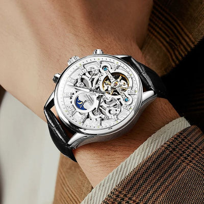 Orologio Automatico Meccanico con Cinturino in Pelle™ - Olsen & Olsen