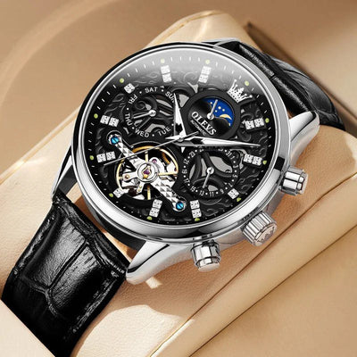 Orologio Automatico Meccanico con Cinturino in Pelle™ - Olsen & Olsen