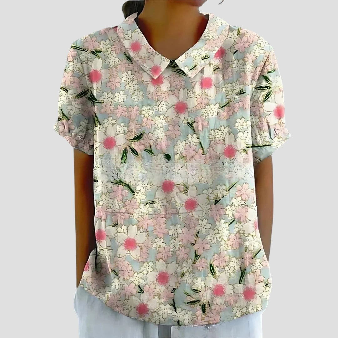 KATIE™ | BLUSA CON COLLO