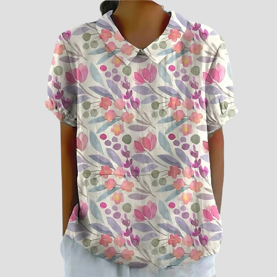 NATALIE™ | BLOUSE CON COLLO
