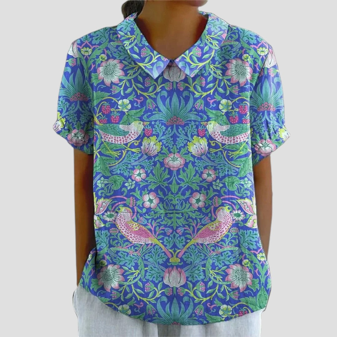 GEMMA™ | BLUSA CON COLLO