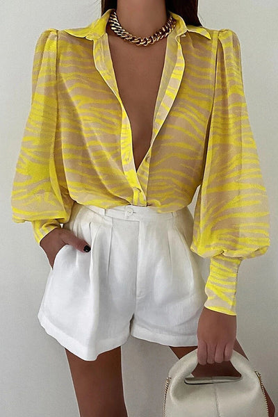 Jane | Blusa floreale con maniche a sbuffo per donne