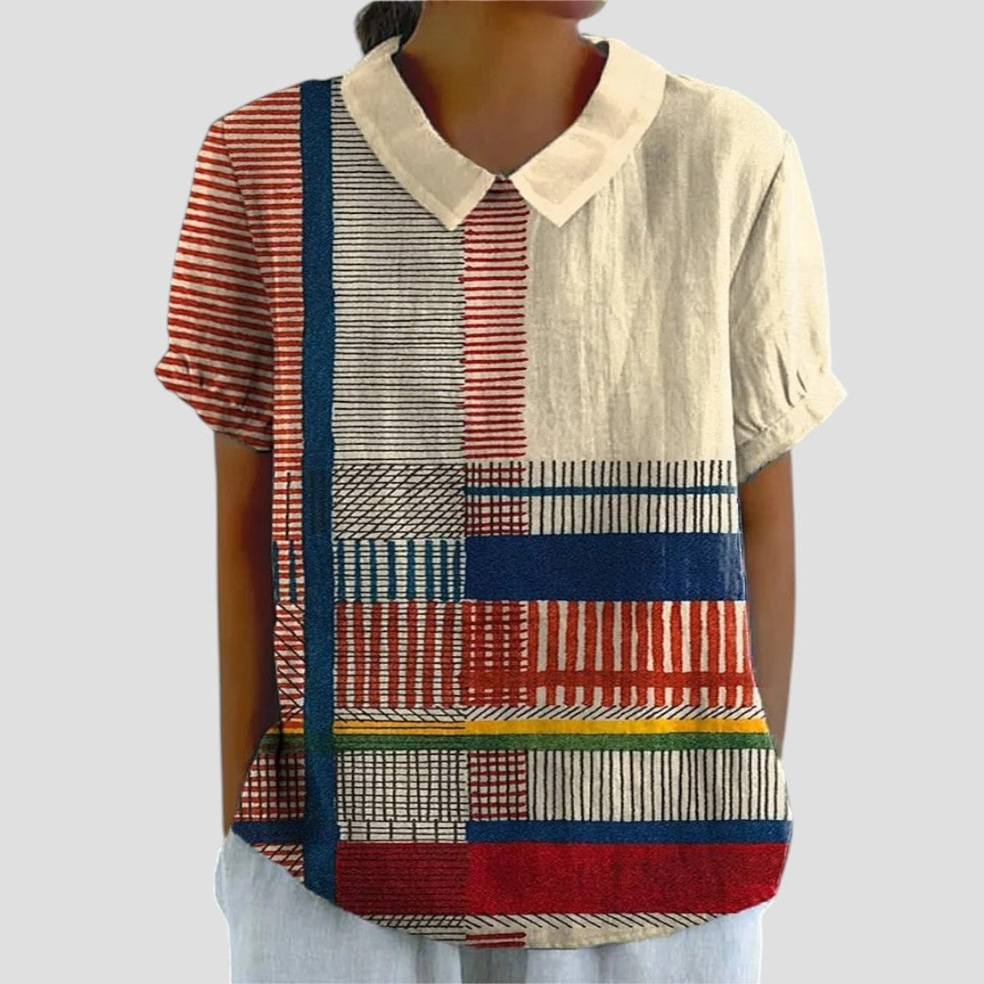 LAURA™ | BLUSA CON COLLO