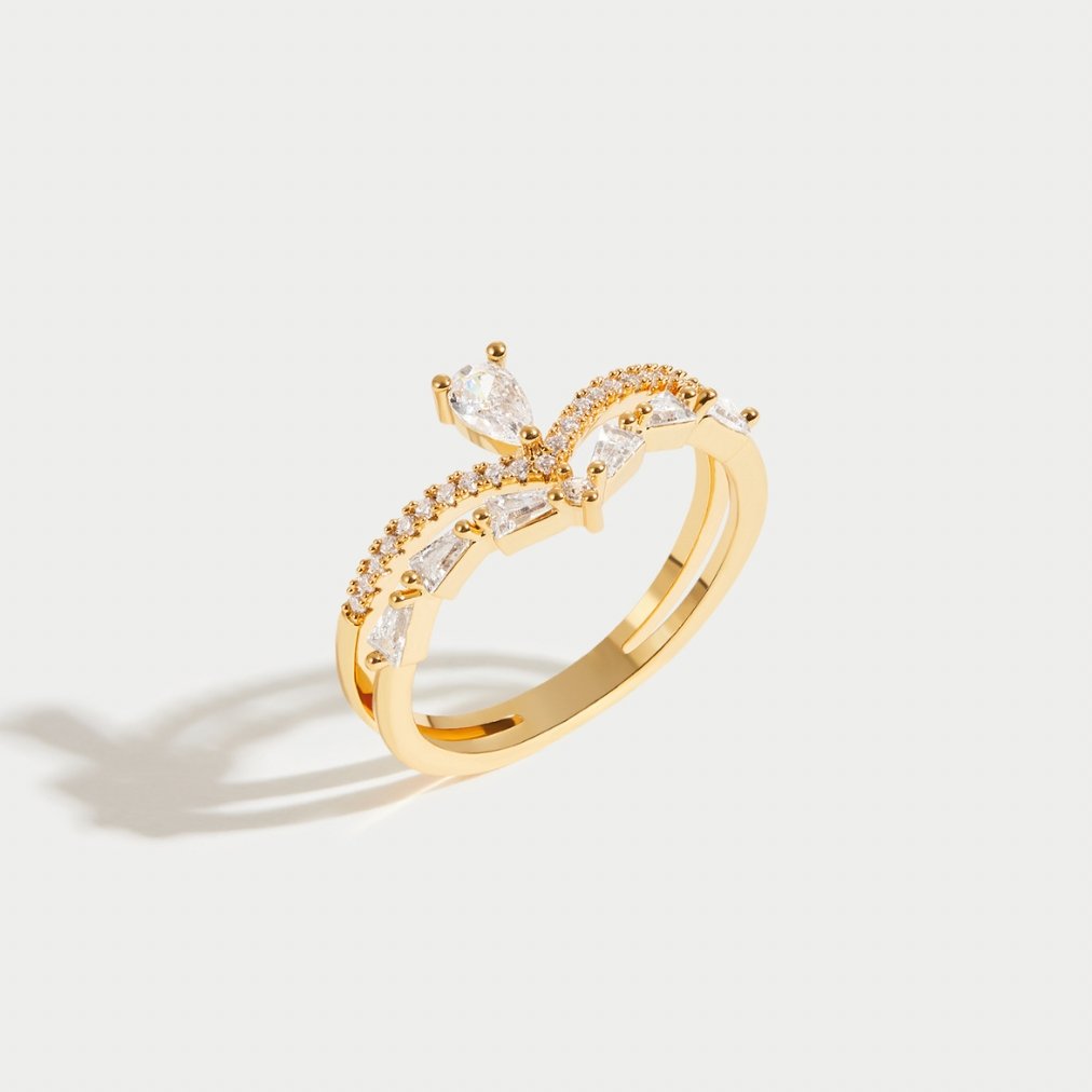 Valeria - Anello di cristallo elegante