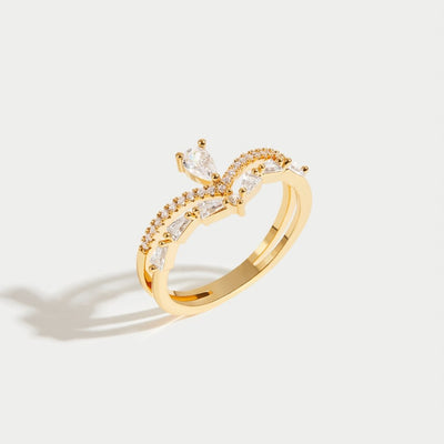 Valeria - Anello di cristallo elegante