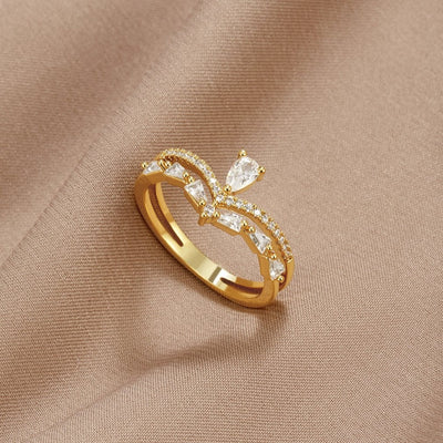 Valeria - Anello di cristallo elegante