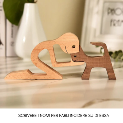 Pawsitively Natural | Statuetta di animale in legno naturale per un'atmosfera accogliente in casa