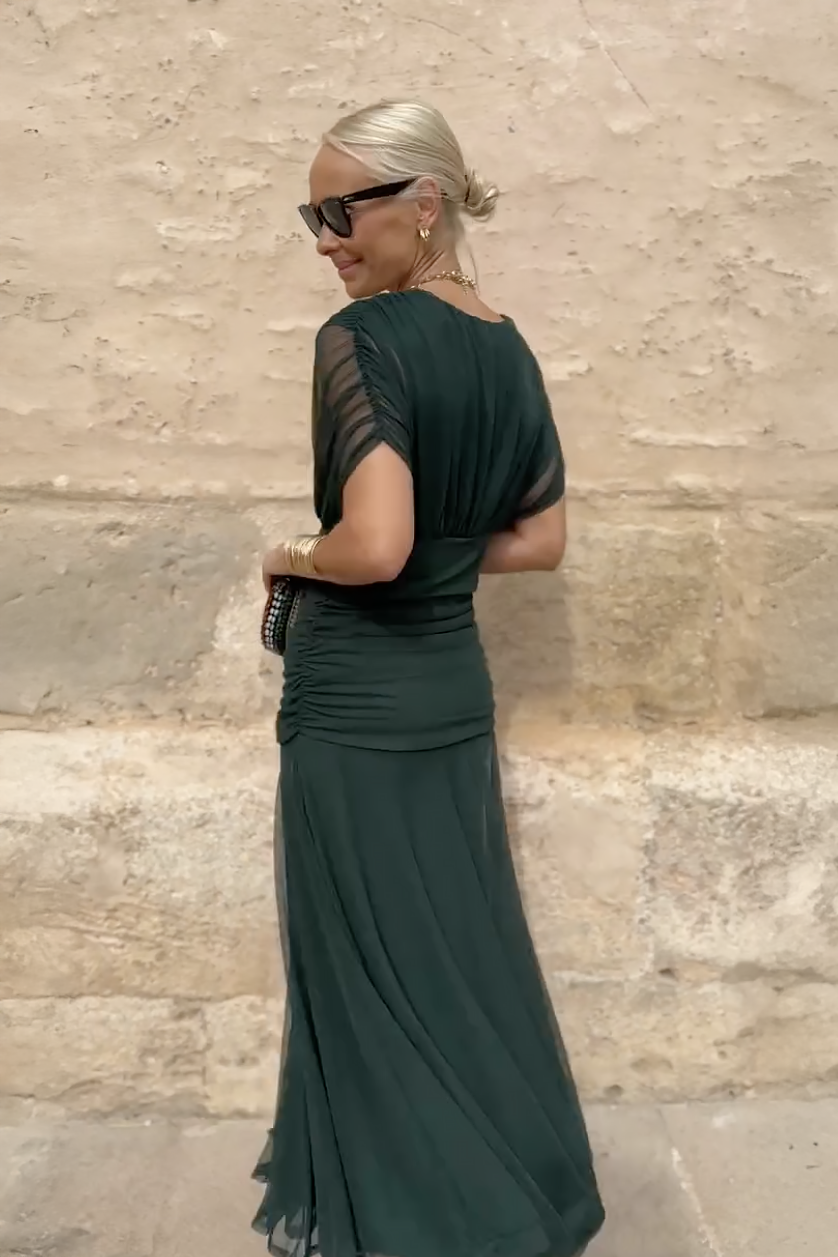 Klara - Elegante abito lungo con scollo a V