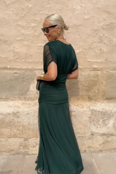 Klara - Elegante abito lungo con scollo a V