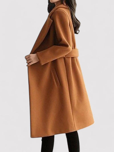 Clara - Cappotto in lana con cintura