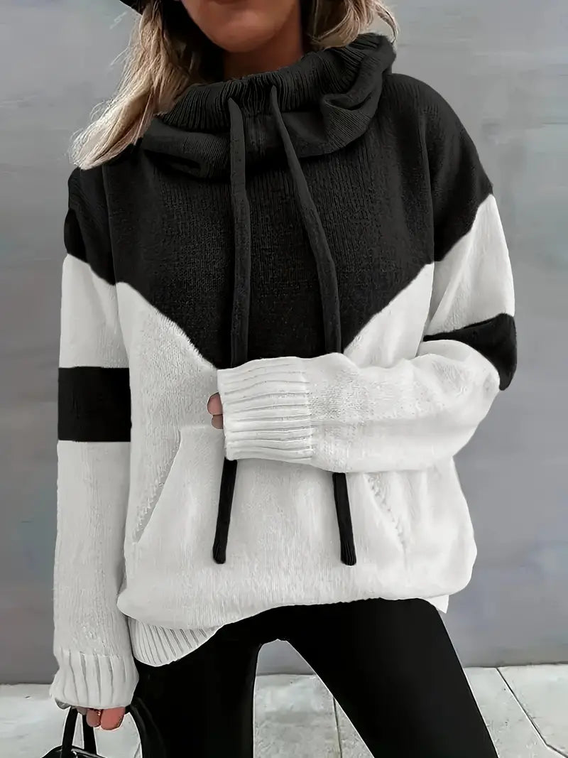 Pinky - Pullover a blocchi con cappuccio