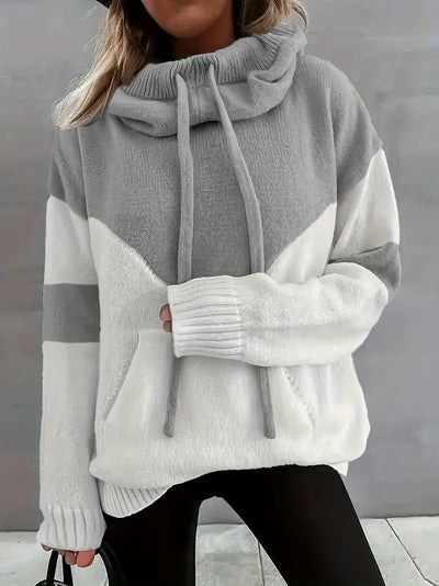 Pinky - Pullover a blocchi con cappuccio