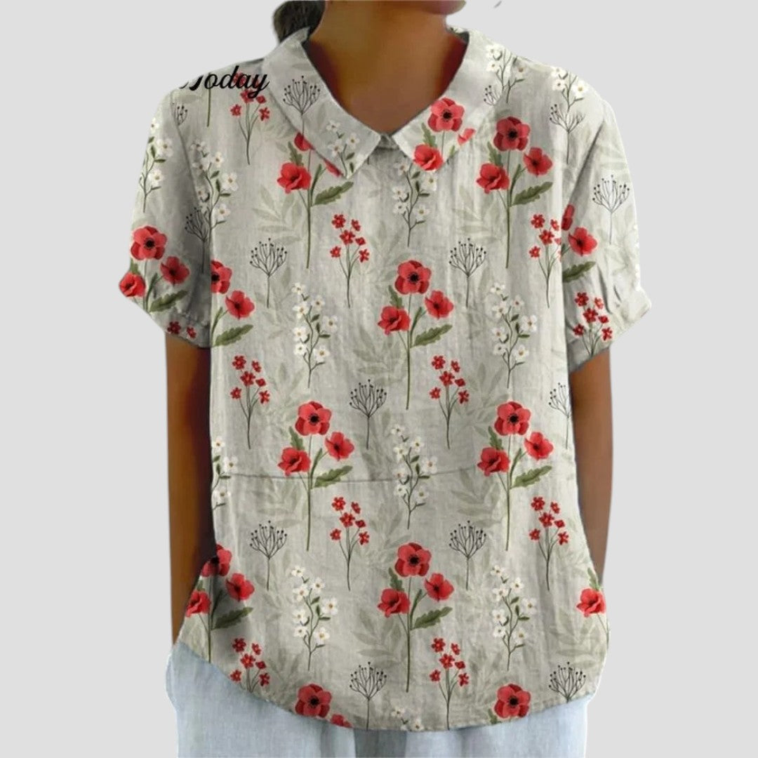 PAULA™ | BLUSA CON COLLO