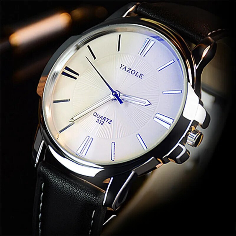 Orologio in Pelle di Vetro Blu Lussuoso™ - Olsen & Olsen