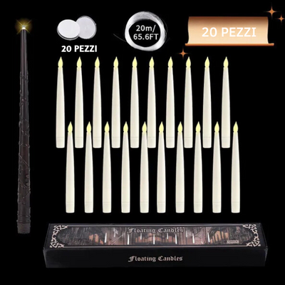 Lampada di Natale - Candele galleggianti con bacchetta magica