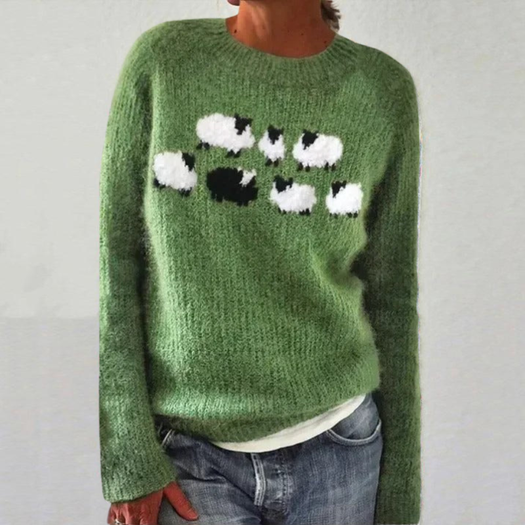 Heather - Accogliente Maglione Retro