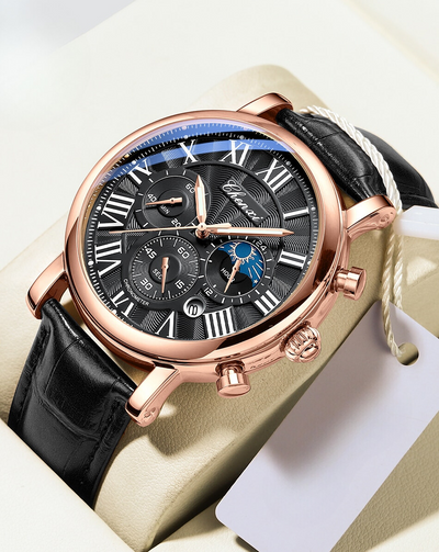 Orologio al Quarzo con Cinturino in Pelle di Lusso™ - Olsen & Olsen