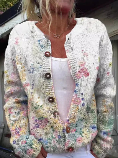 Irja™ | Cardigan con motivo floreale