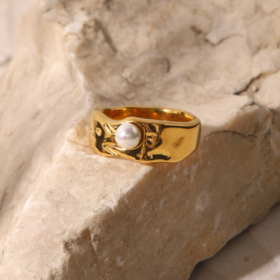 SISTA Anello con Perla d'Oro