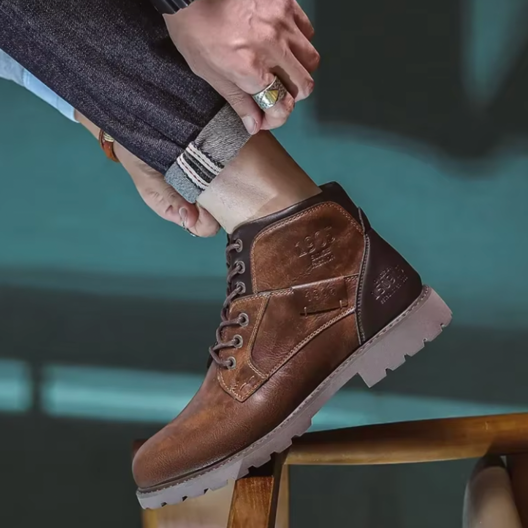 Aaron™ | Stivali in pelle vintage