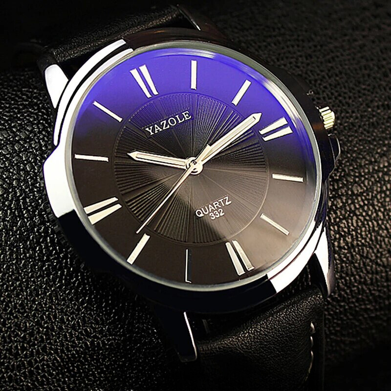 Orologio in Pelle di Vetro Blu Lussuoso™ - Olsen & Olsen