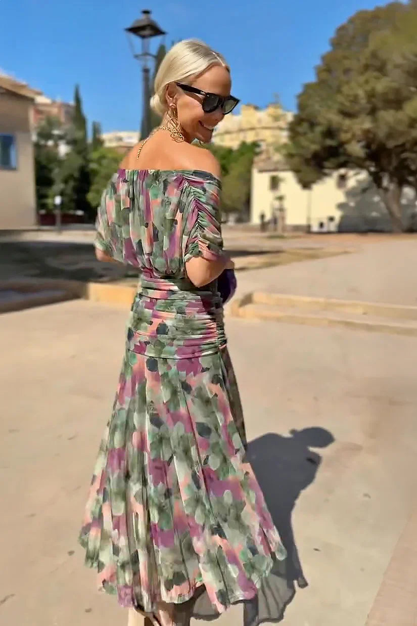 Klara - Elegante abito lungo con scollo a V