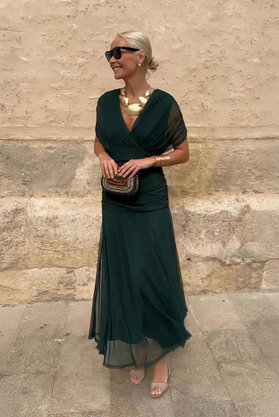 Klara - Elegante abito lungo con scollo a V