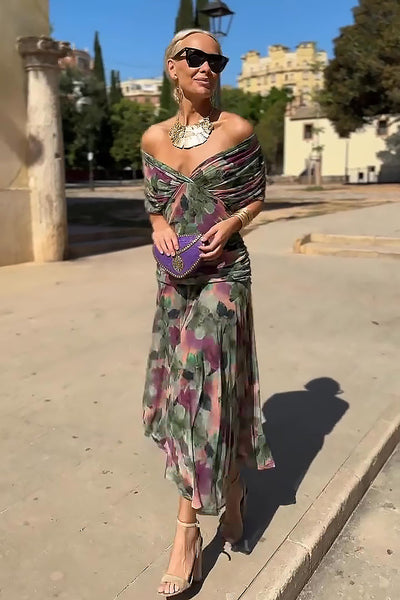 Klara - Elegante abito lungo con scollo a V