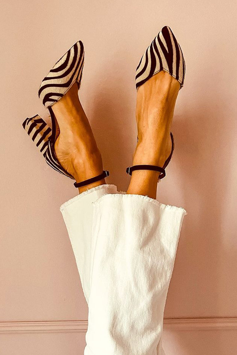 Zebrina™ | Sandali con tacco medio e cinturino con motivo zebra