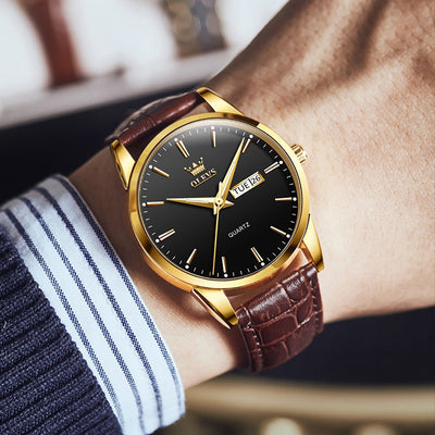 Orologio da affari in pelle di lusso™ Olsen & Olsen