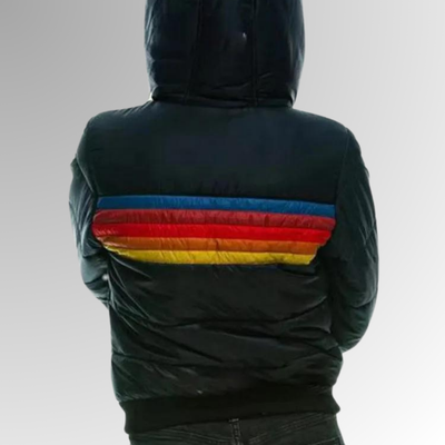 AMBRE | Giacca a righe arcobaleno