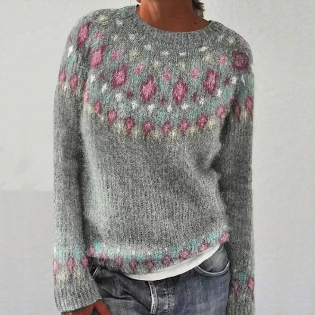 Heather - Accogliente Maglione Retro