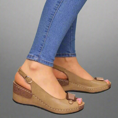 Clara | Sandali Wedge Retro per Donne – Comfort e Stile