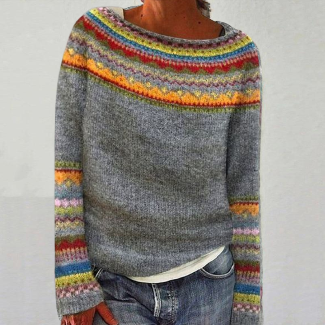 Heather - Accogliente Maglione Retro