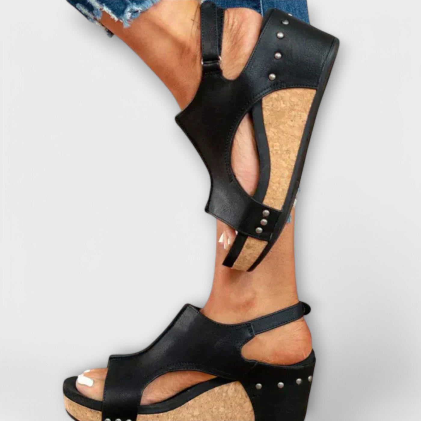 Lina - Scarpe ortopediche con tacco a cuneo