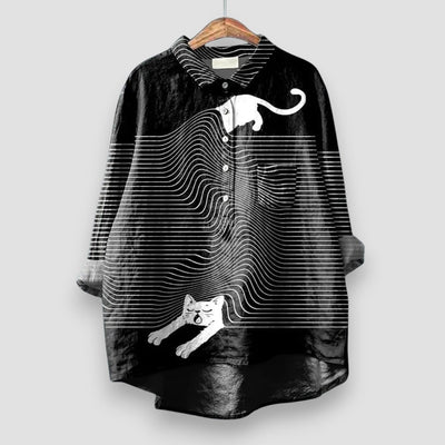 Kathrin | Camicia da donna con stampa di cani