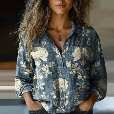 Morena™ - Blusa Stampata Vintage