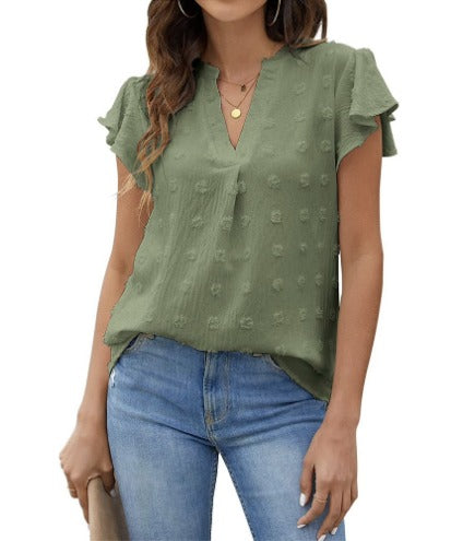 Hannah | Bluse con Patchwork e Rouches