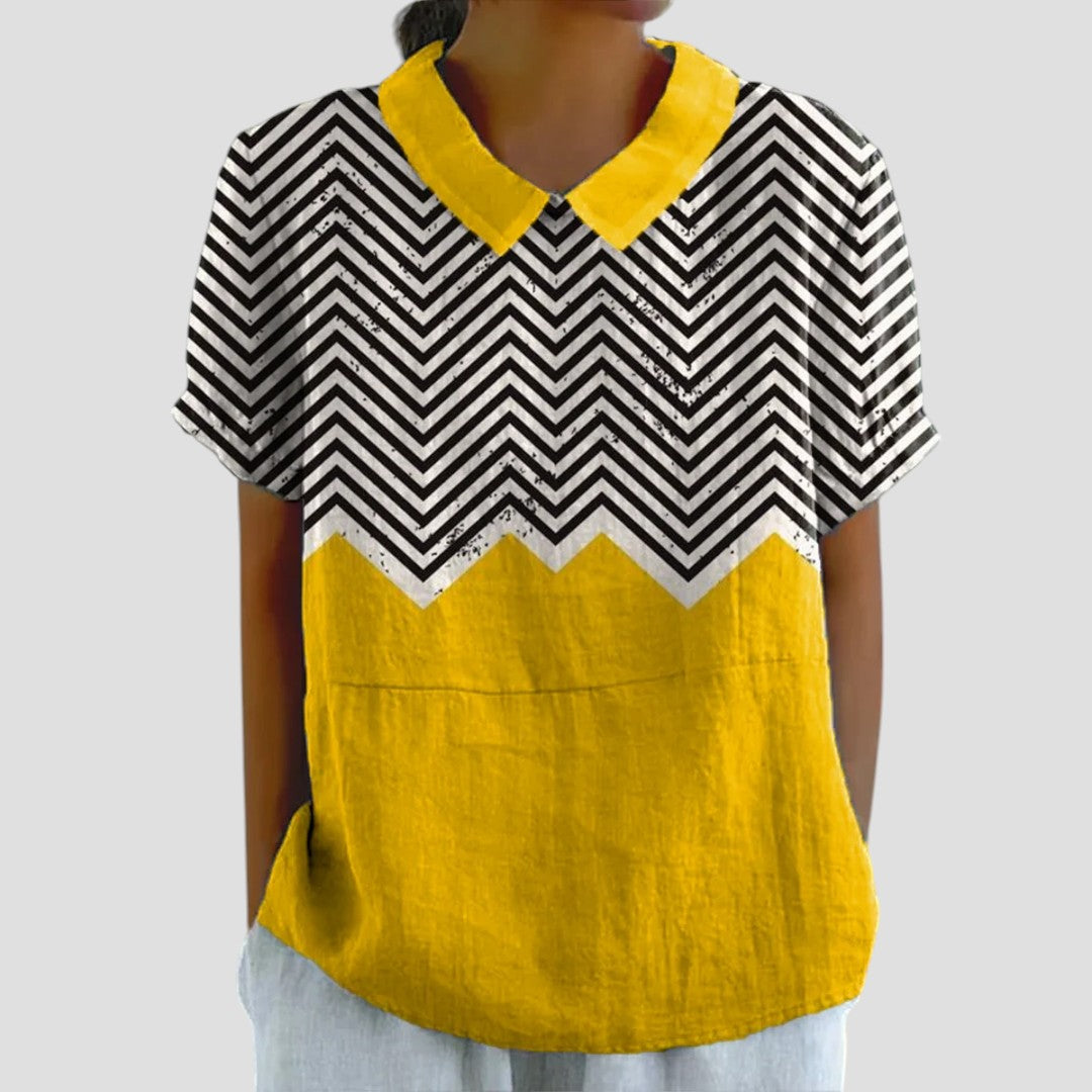 STEPHANIE™ | BLUSA CON COLLO