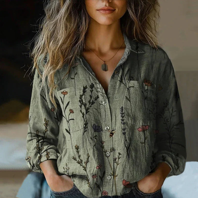 Morena™ - Blusa Stampata Vintage
