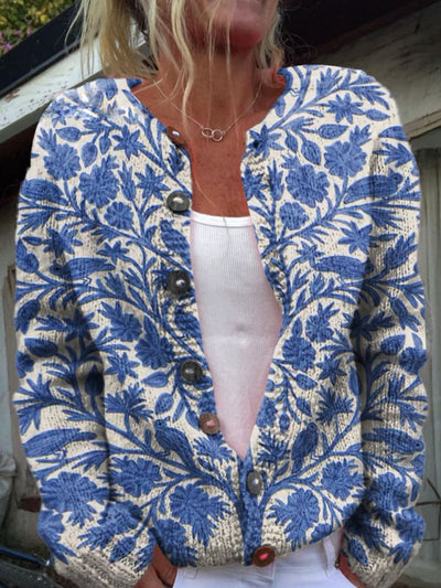 Irja™ | Cardigan con motivo floreale