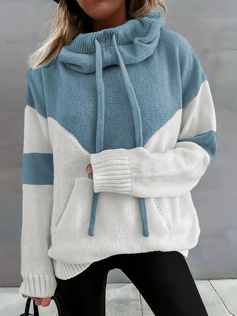 Pinky - Pullover a blocchi con cappuccio