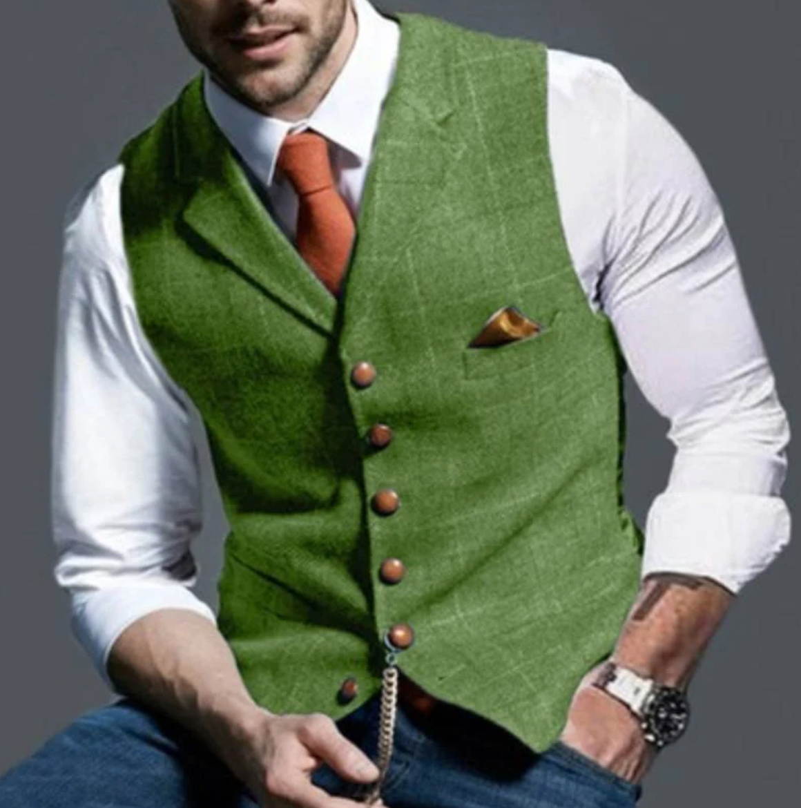 Fenton - Gilet con bottoni di lusso