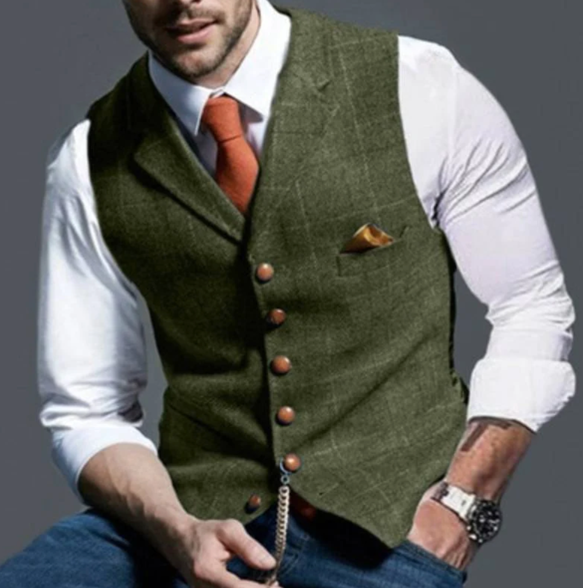 Fenton - Gilet con bottoni di lusso