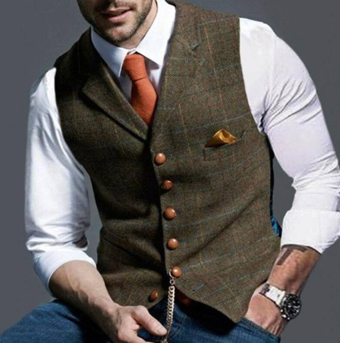 Fenton - Gilet con bottoni di lusso