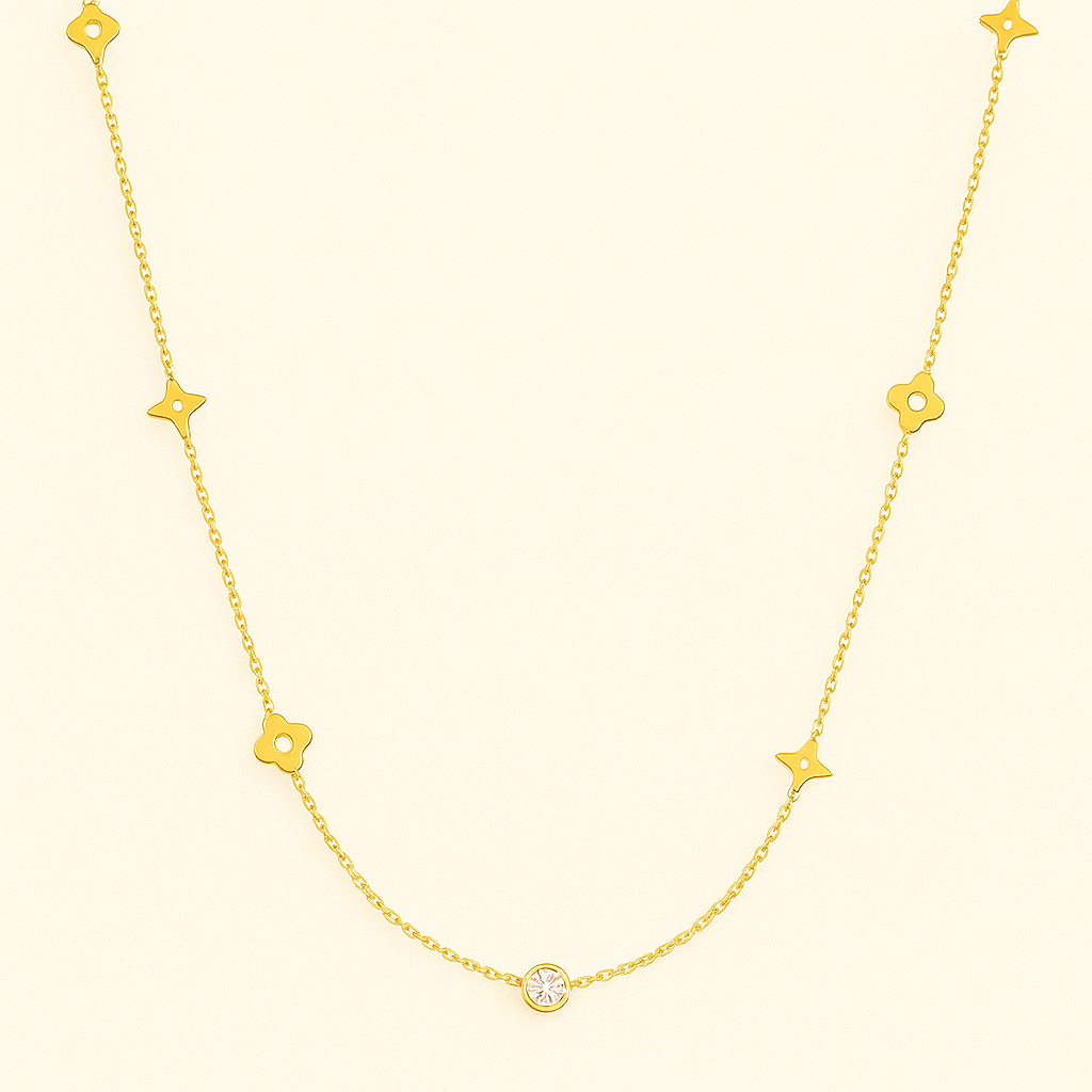 CARRIE Collana Quadrifoglio in Oro