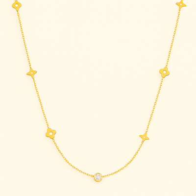 CARRIE Collana Quadrifoglio in Oro