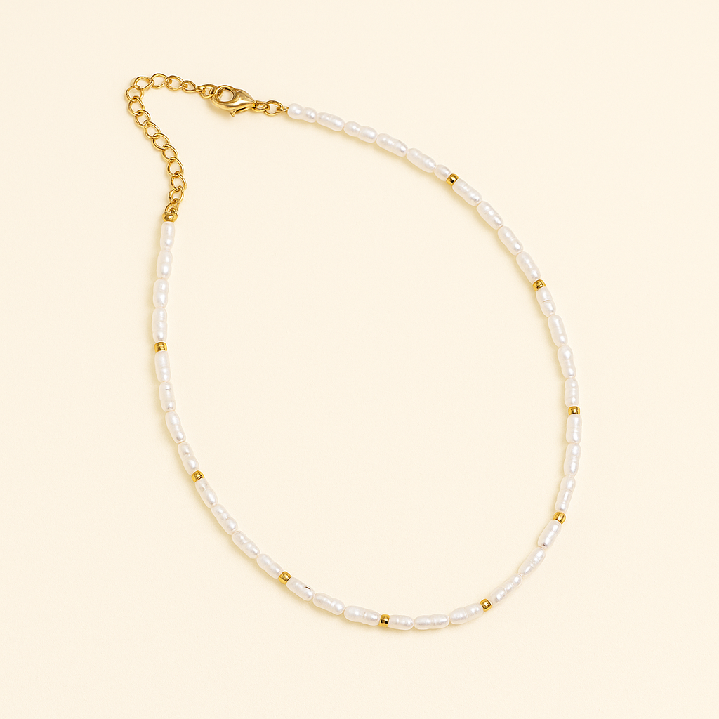 BALI Collana di Perle Dorate