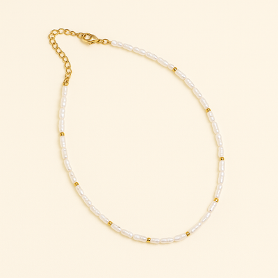 BALI Collana di Perle Dorate